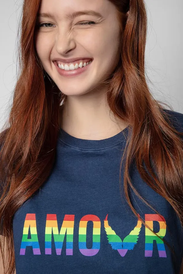 Zadig and Voltaire TShirts TOMMY AMOUR TSHIRT B BLUEBERRY 8211 Women Zadig and Voltaire TShirts TOMMY AMOUR TSHIRT B BLUEBERRY 8211 Women