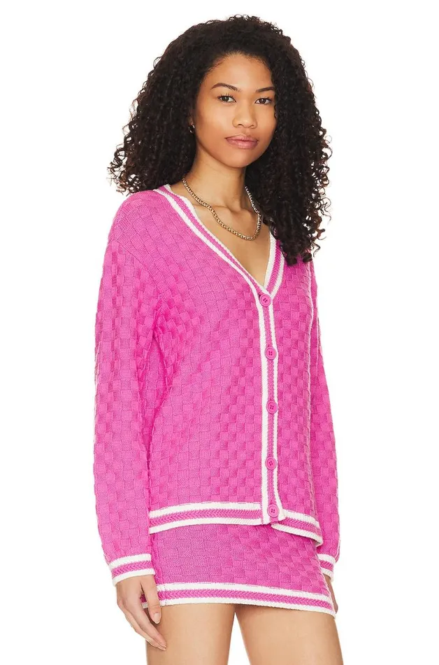 Zata Cardigan Pink and White Women Lovers and Friends Sweaters and Knits